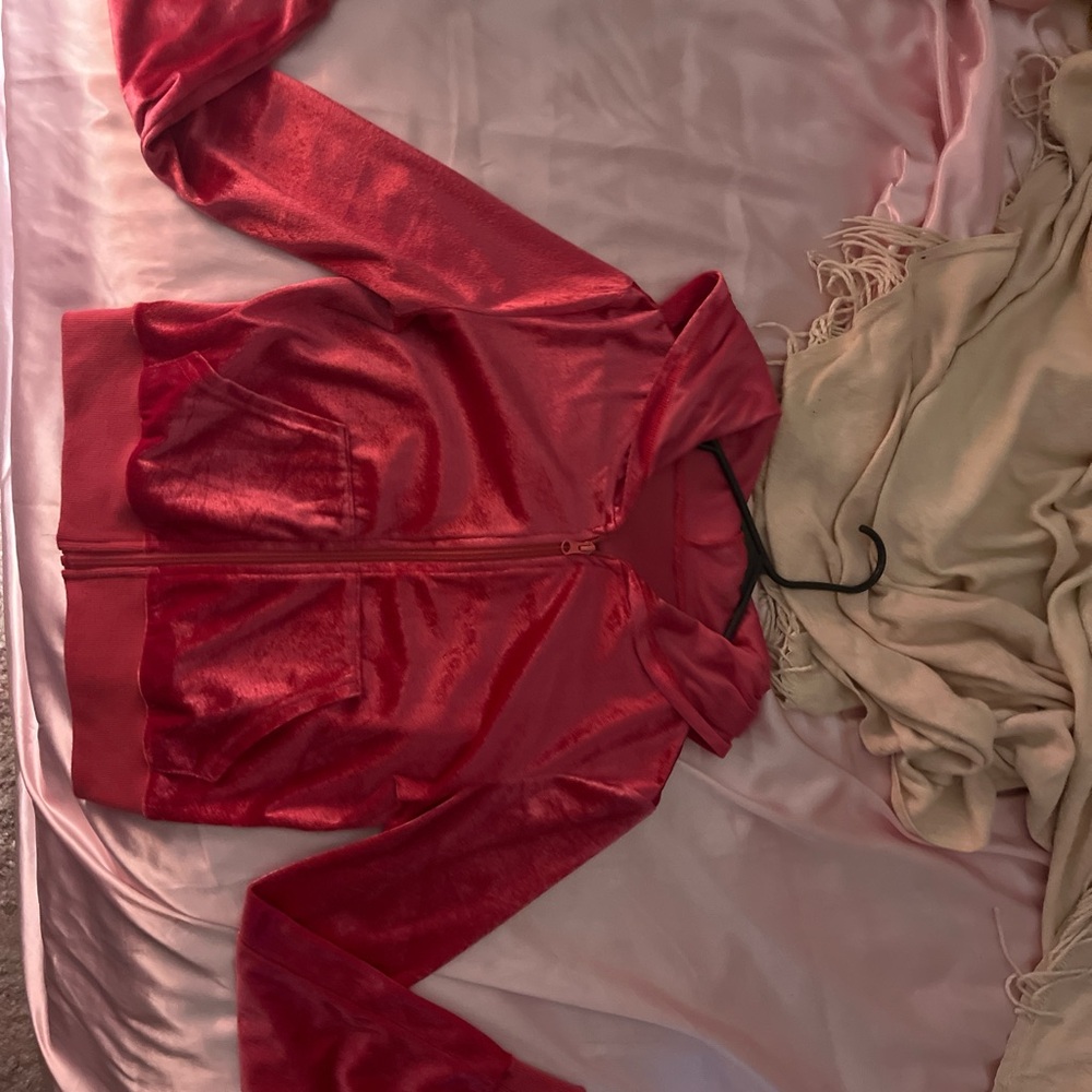 Women's Red Velvet Jacket